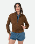 Bomber in camoscio da donna – Timberly | Leather Trend