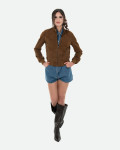 Bomber in camoscio da donna – Timberly | Leather Trend