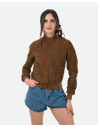 Bomber in camoscio da donna – Timberly | Leather Trend