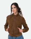 Women's suede bomber jacket – Timberly | Leather Trend