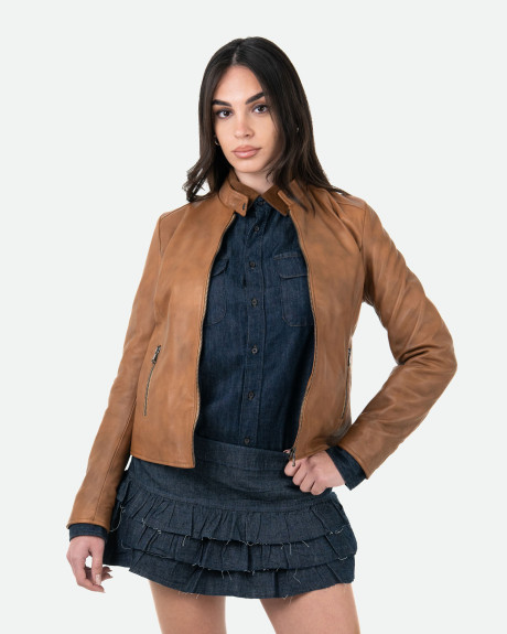 Giacca in Pelle da Donna Cuoio - Violetta Bis | Leather Trend 2