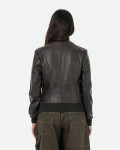 Bomber Donna Testa di Moro in Pelle - Roxie | Leather Trend