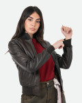 Bomber Donna Testa di Moro in Pelle - Roxie | Leather Trend