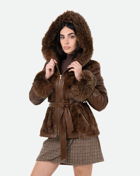 Giacca Donna Cuoio in Pelliccia – Daniela | Leather Trend 2