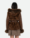 Giacca Donna Cuoio in Pelliccia – Daniela | Leather Trend