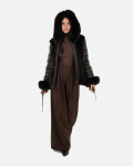 Women's Dark Brown Fur Jacket – Daniela | Leather Trend