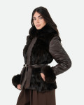 Women's Dark Brown Fur Jacket – Daniela | Leather Trend