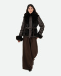 Women's Dark Brown Fur Jacket – Daniela | Leather Trend