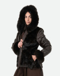 Women's Dark Brown Fur Jacket – Daniela | Leather Trend