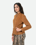Giacca in Camoscio Donna Cuoio - Violetta Bis | Leather Trend