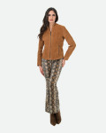 Giacca in Camoscio Donna Cuoio - Violetta Bis | Leather Trend