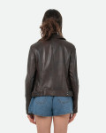 Women's Dark Brown Perfecto Leather Jacket | Leather Trend
