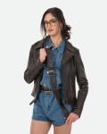 Women's Dark Brown Perfecto Leather Jacket | Leather Trend