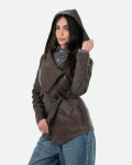Women's Dark Brown Leather Jacket - Colima | Leather Trend