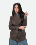 Women's Dark Brown Leather Jacket - Colima | Leather Trend