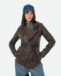 Women's Dark Brown Leather Jacket - Colima | Leather Trend
