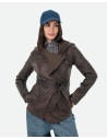 Women's Dark Brown Leather Jacket - Colima | Leather Trend