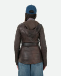 Women's Dark Brown Leather Jacket - Colima | Leather Trend