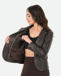 Giacca Donna Testa di Moro in Pelle - Classic 712 | Leather Trend