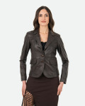 Giacca Donna Testa di Moro in Pelle - Classic 712 | Leather Trend