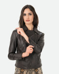 Women’s Dark Brown Leather Perfecto Jacket - Giselle | Leather Trend