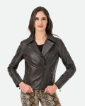Women’s Dark Brown Leather Perfecto Jacket - Giselle | Leather Trend