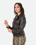 Women’s Dark Brown Leather Perfecto Jacket - Giselle | Leather Trend