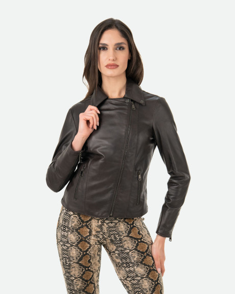 Chiodo Donna Testa di Moro in Pelle - Giselle | Leather Trend 2