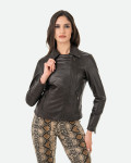 Women’s Dark Brown Leather Perfecto Jacket - Giselle | Leather Trend