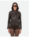 Women's Dark Brown Leather Jacket – Viola | Leather Trend