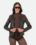 Women's Dark Brown Leather Jacket – Viola | Leather Trend