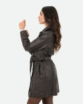 Women's Dark Brown Leather Coat – Viviana | Leather Trend