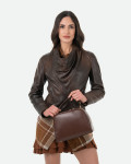 Women's Dark Brown Leather Jacket – Scialla | Leather Trend