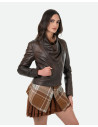 Women's Dark Brown Leather Jacket – Scialla | Leather Trend