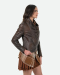 Women's Dark Brown Leather Jacket – Scialla | Leather Trend