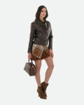 Women's Dark Brown Leather Jacket – Scialla | Leather Trend