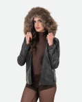 Giacca in Pelle Donna Testa di Moro – Michelina Cap | Leather Trend