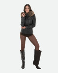 Giacca in Pelle Donna Testa di Moro – Michelina Cap | Leather Trend