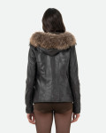 Giacca in Pelle Donna Testa di Moro – Michelina Cap | Leather Trend