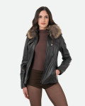 Giacca in Pelle Donna Testa di Moro – Michelina Cap | Leather Trend