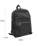 Leather backpack mod. Palermo in genuine Black leather 100% made in Italy
