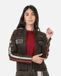 Nubuck Dark Brown Biker Jacket – Raven | Leather Trend