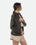 Giacca in Pelle Donna Testa di Moro - Michela | Leather Trend