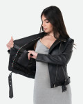 Women's Black Perfecto Leather Jacket | Leather Trend