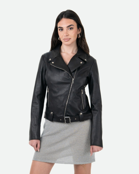 Women's Black Perfecto Leather Jacket | Leather Trend