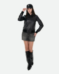 Bomber in Pelle da Donna Nero - Cloe | Leather Trend