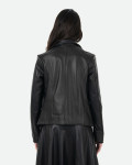 Women's Black Leather Jacket - Eva | Leather Trend