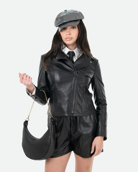 Chiodo in Pelle Donna Nero - Giselle | Leather Trend 2