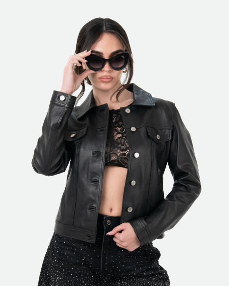 Women's Black Leather Jacket – Giusy | Leather Trend 2