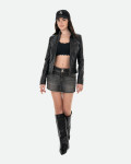 Giacca Biker Donna Nera in Pelle - Kelly | Leather Trend